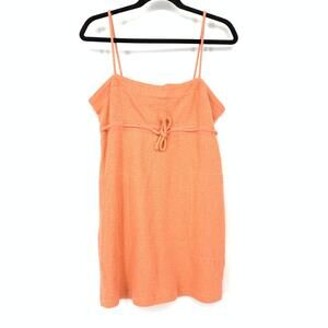 Free People Beach Rosie Mini Dress Womens Size Small Orange Terry Cloth